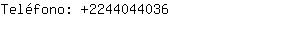 Teléfono: 224404....
