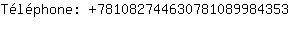 Tlphone: 78108274463078108998....