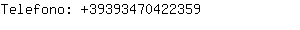 Telefono: 3939347042....
