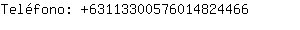 Telfono: 6311330057601482....