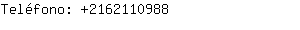 Teléfono: 216211....