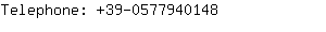 Telephone: 39-057794....