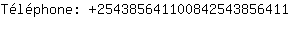 Tlphone: 25438564110084254385....