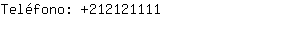 Teléfono: 21212....