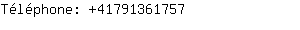 Téléphone: 4179136....