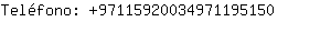 Telfono: 9711592003497119....