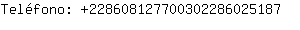Telfono: 22860812770030228602....