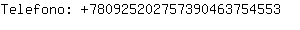 Telefono: 78092520275739046375....