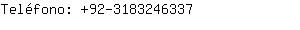 Teléfono: 92-318324....