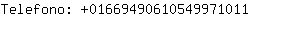 Telefono: 0166949061054997....
