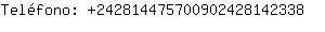 Telfono: 24281447570090242814....