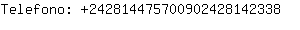 Telefono: 24281447570090242814....