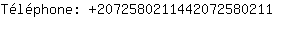 Tlphone: 207258021144207258....