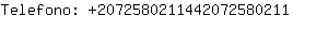 Telefono: 207258021144207258....