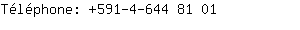 Tlphone: 591-4-644 8....