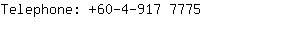 Telephone: 60-4-917 ....