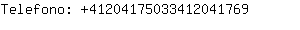 Telefono: 4120417503341204....