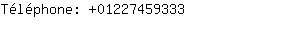 Téléphone: 0122745....