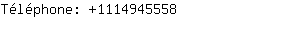 Téléphone: 111494....