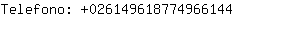 Telefono: 02614961877496....