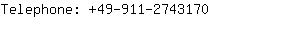 Telephone: 49-911-274....