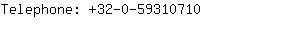 Telephone: 32-0-5931....