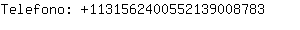 Telefono: 113156240055213900....