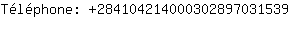 Tlphone: 28410421400030289703....