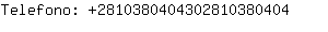 Telefono: 281038040430281038....