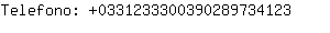 Telefono: 033123330039028973....