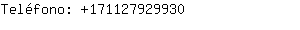 Teléfono: 17112792....