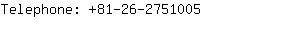 Telephone: 81-26-275....