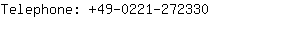 Telephone: 49-0221-27....