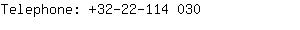 Telephone: 32-22-114....