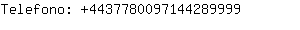 Telefono: 443778009714428....