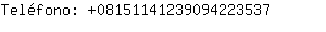 Telfono: 0815114123909422....