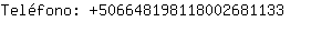Telfono: 50664819811800268....