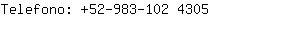Telefono: 52-983-102 ....