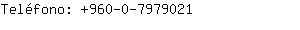 Teléfono: 960-0-797....