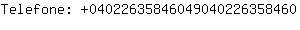 Telefone: 0402263584604904022635....