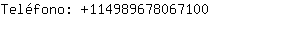 Teléfono: 11498967806....