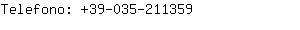 Telefono: 39-035-21....