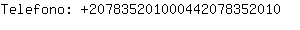 Telefono: 20783520100044207835....