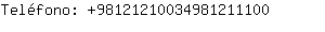 Telfono: 9812121003498121....