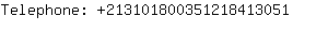 Telephone: 21310180035121841....