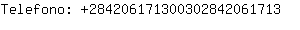 Telefono: 28420617130030284206....