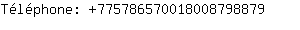 Tlphone: 77578657001800879....