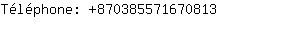 Tlphone: 87038557167....