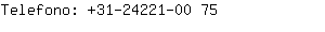 Telefono: 31-24221-0....