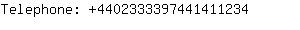 Telephone: 440233339744141....